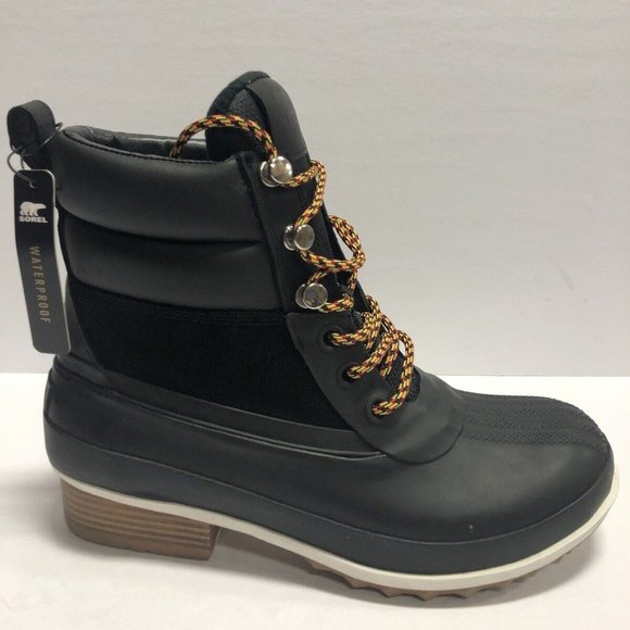Sorel Shoes - Sorel Women’s Slimpack III Hiker, Black Leather Waterproof Boots, Size 11M